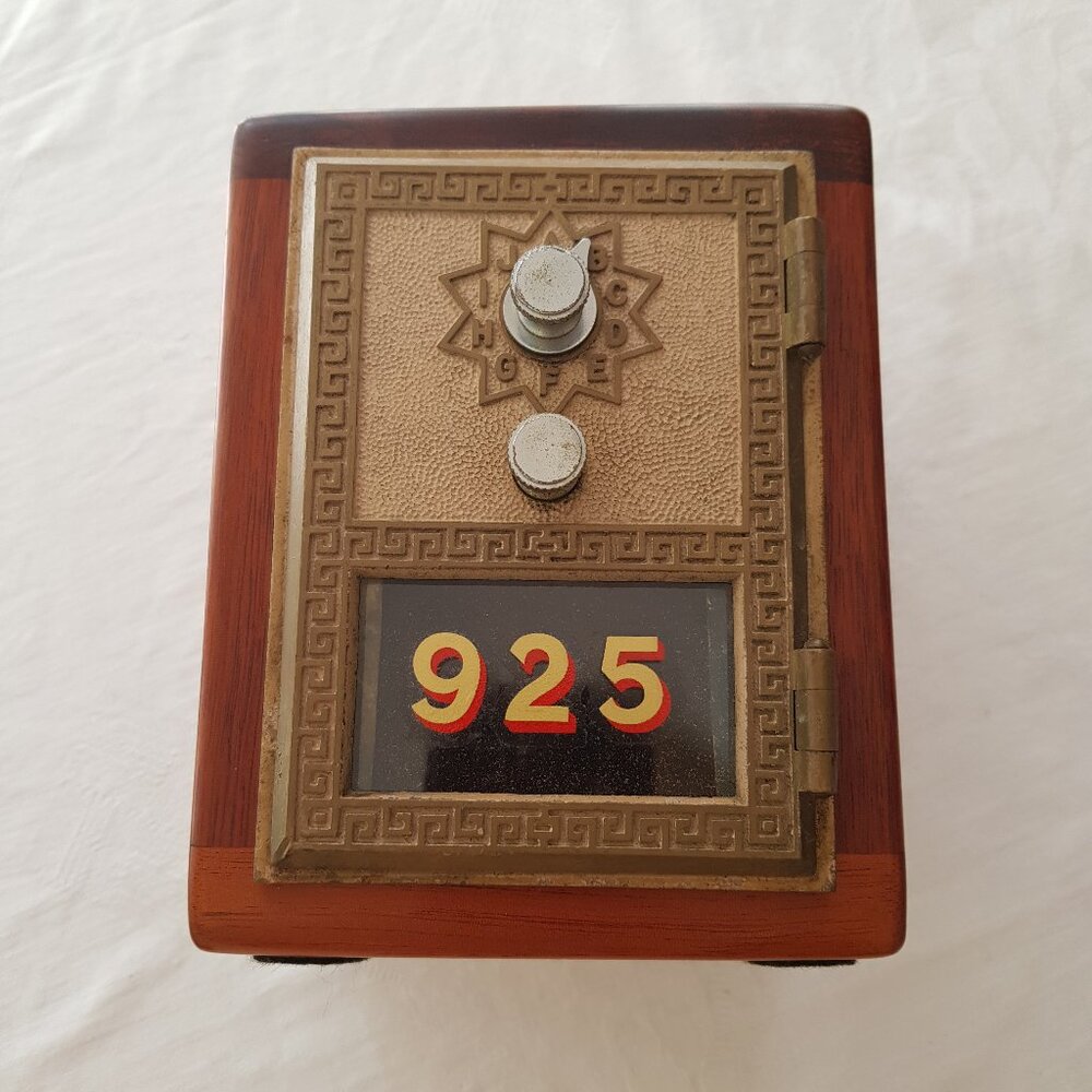 Vintage September 25th USPS Bank Box, Perfectly Dovetailed Wood - awesome gift!